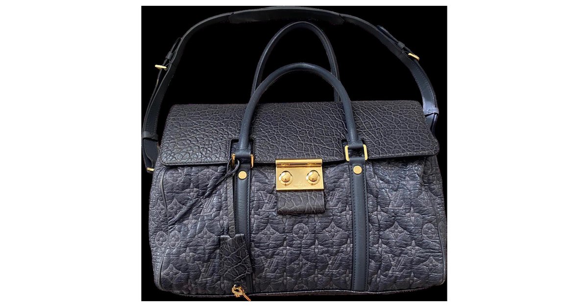 Louis Vuitton Gris Monogram Fabric and Leather Volupte Psyche Bag