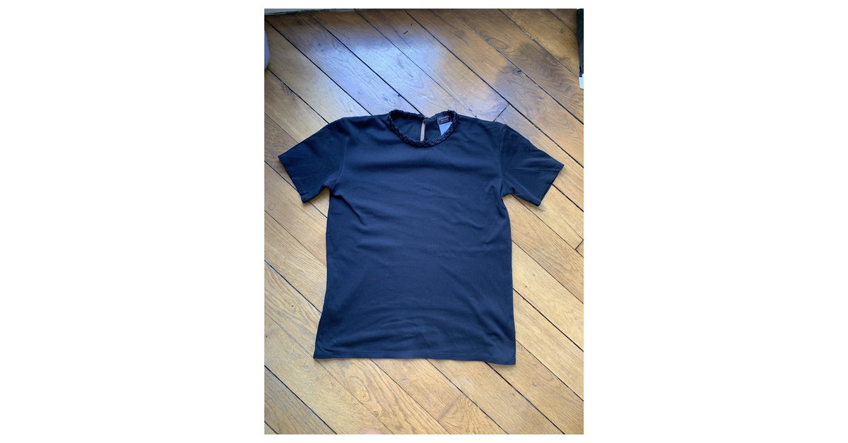 T-shirt Chanel Navy size 34 FR in Cotton - 37038784