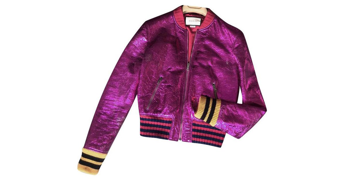 Gucci Cotton Drill Jacket | Grape Purple | IT52 | The Webster