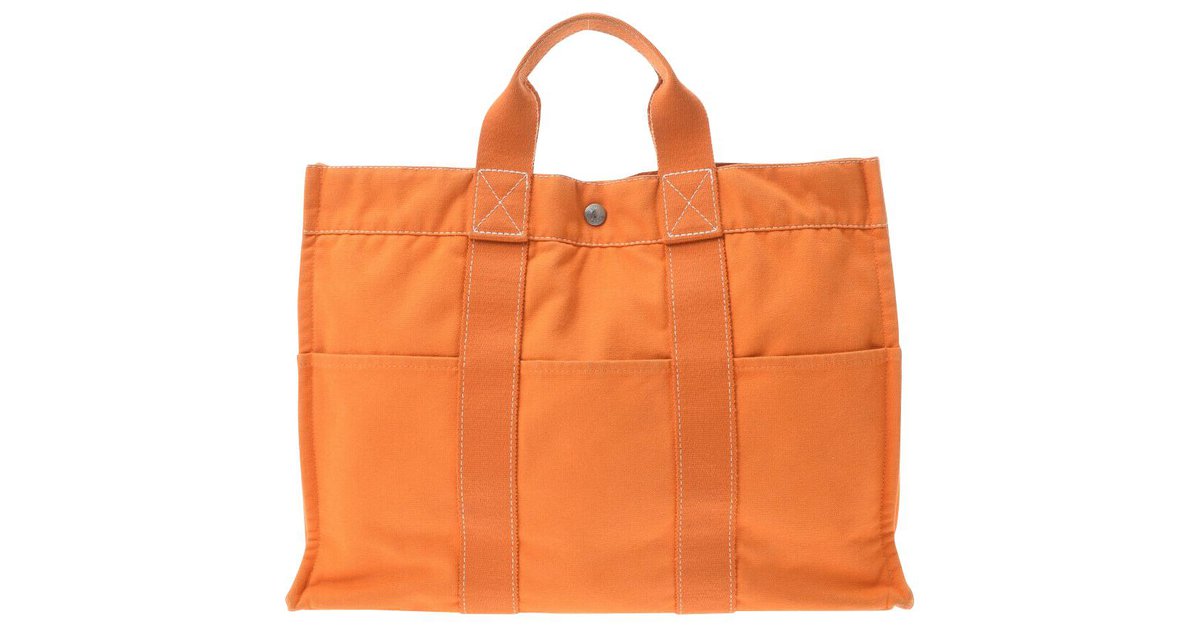 Hermès Deauville Orange Tweed ref.224238 - Joli Closet