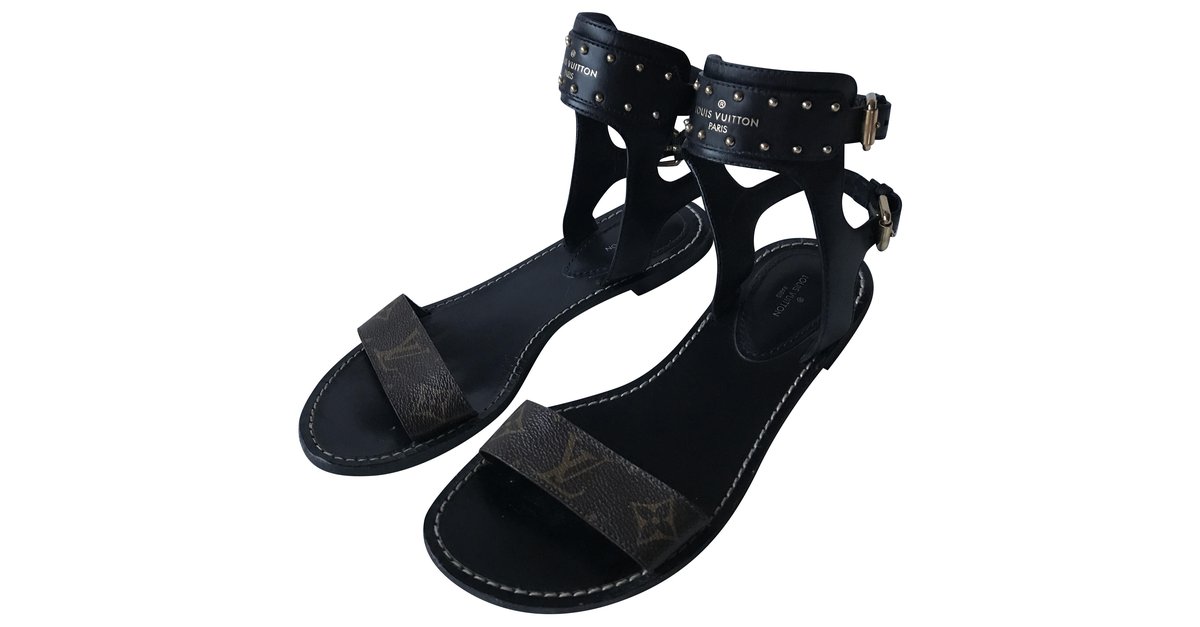 Louis Vuitton Brown Leather Follow Me! Gladiator Sandals Size 6.5/37 -  Yoogi's Closet
