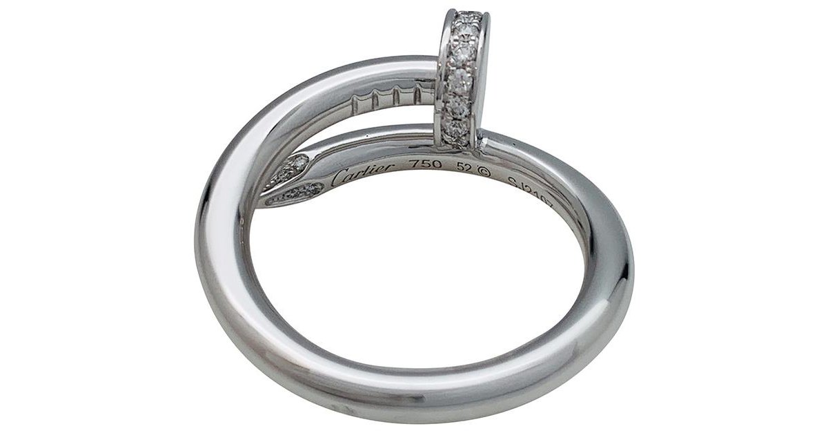 cartier nail ring with diamonds