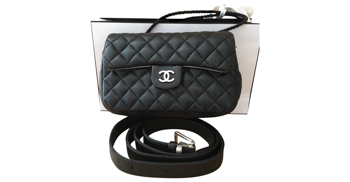 CHANEL Belt Bag & Fanny Pack Black Bags & Handbags for Women