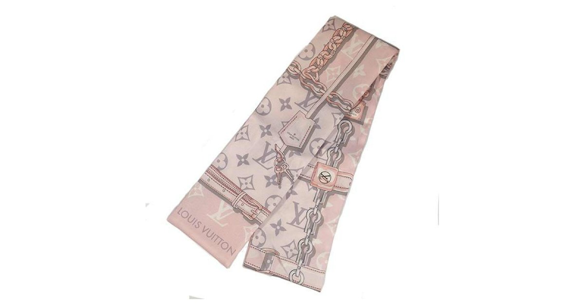 Louis Vuitton Carré Monogram Confidential Silk Scarf M70638 Pink