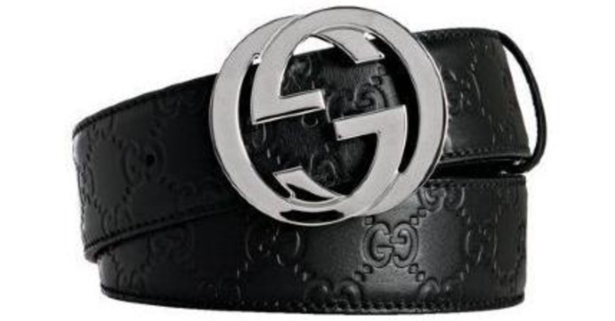 Gucci Black Leather Interlocking Guccissima Belt Size 110 ref.225401