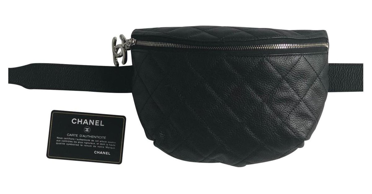 Chanel Belt pouch 2.55 Black Leather ref.87463 - Joli Closet