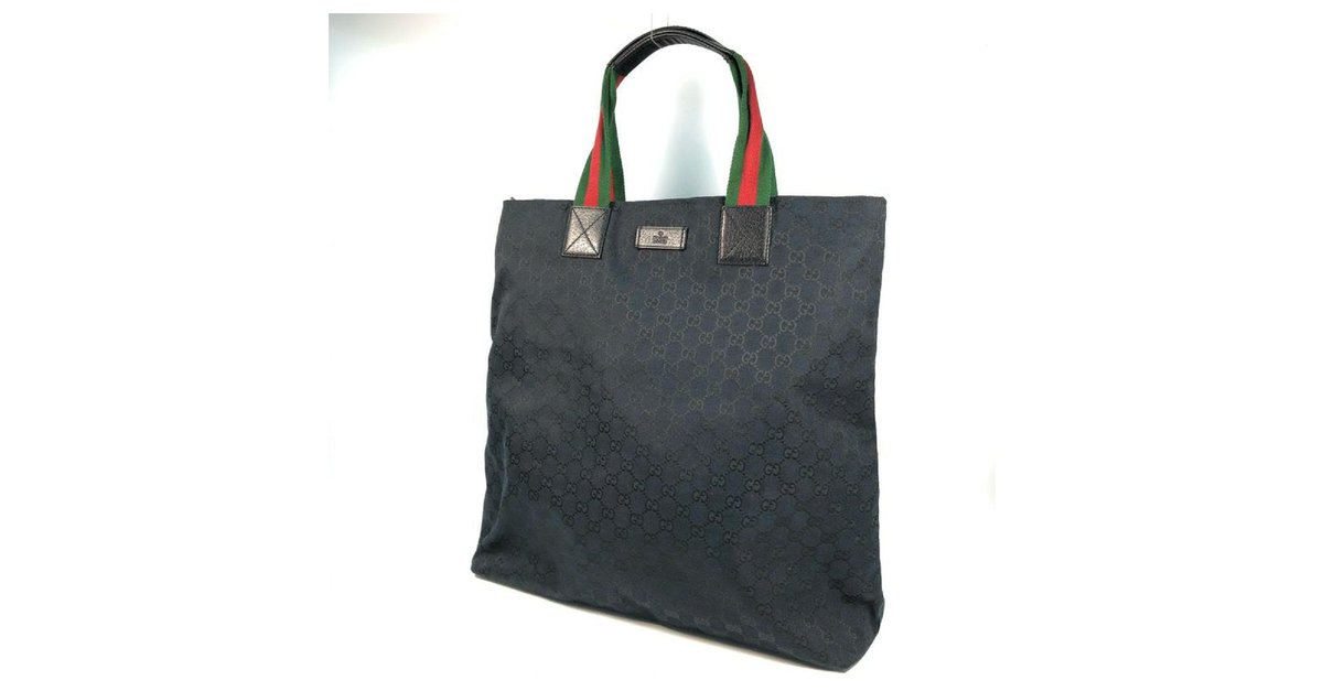 Gucci Handbag 131228 Shelly Line GG Canvas Pattern Black Total Casual Bag  Ladies