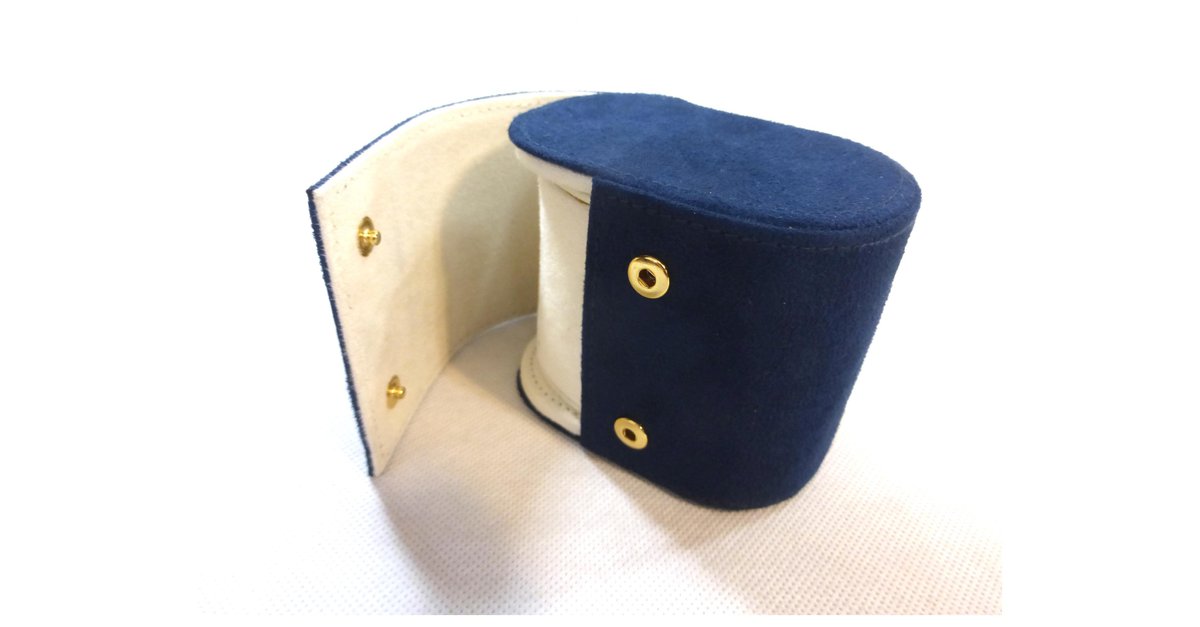 LOUIS VUITTON Travel Watch Case Navy Suede Box Display Pillow Cushion  Authentic