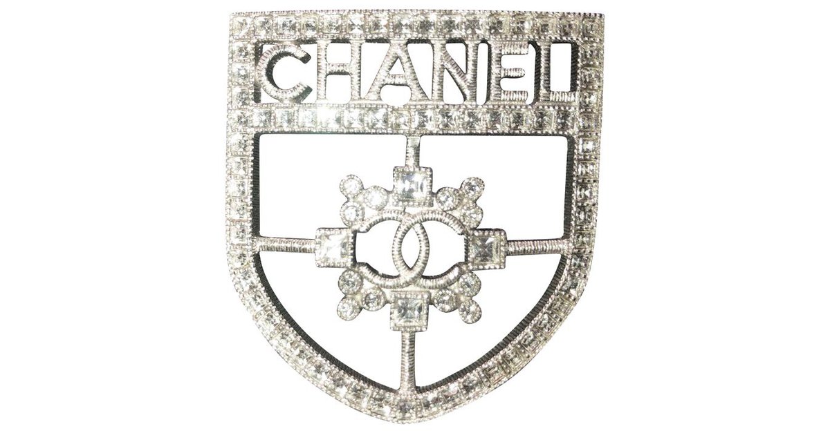 Chanel 2016 Swarovski brooch Silvery Metal  - Joli Closet