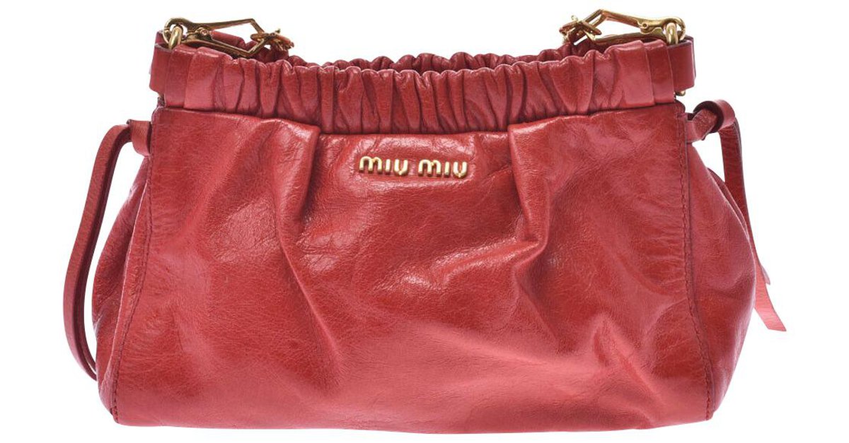 miu miu red handbag