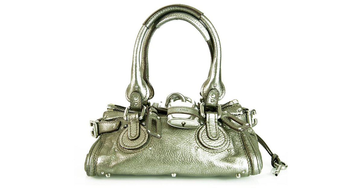 ☆Sienne☆ Mini Padding Bag Silver Chloé Silver Paddington Bag – Guzzi Archive