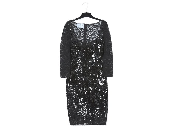 Prada SEQUINS ON LACE FR36 (Sold) - Joli Closet Prada SEQUINS ON LACE FR36 (Sold) - Joli Closet
