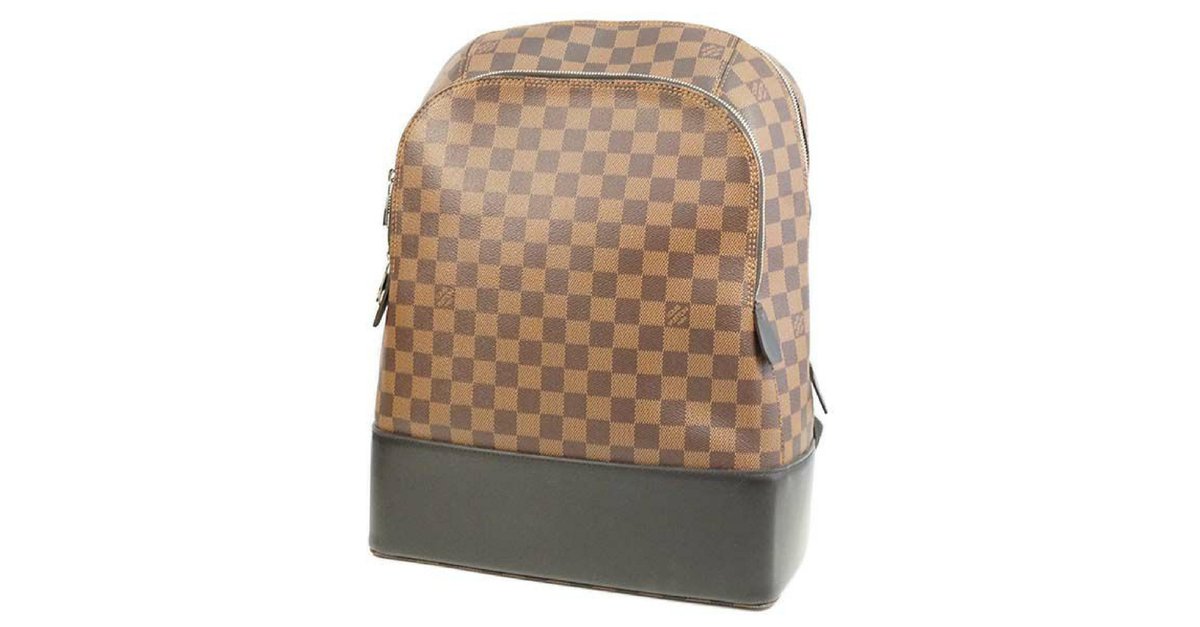 Louis Vuitton Black Damier Ebene Canvas and Leather Jake Backpack