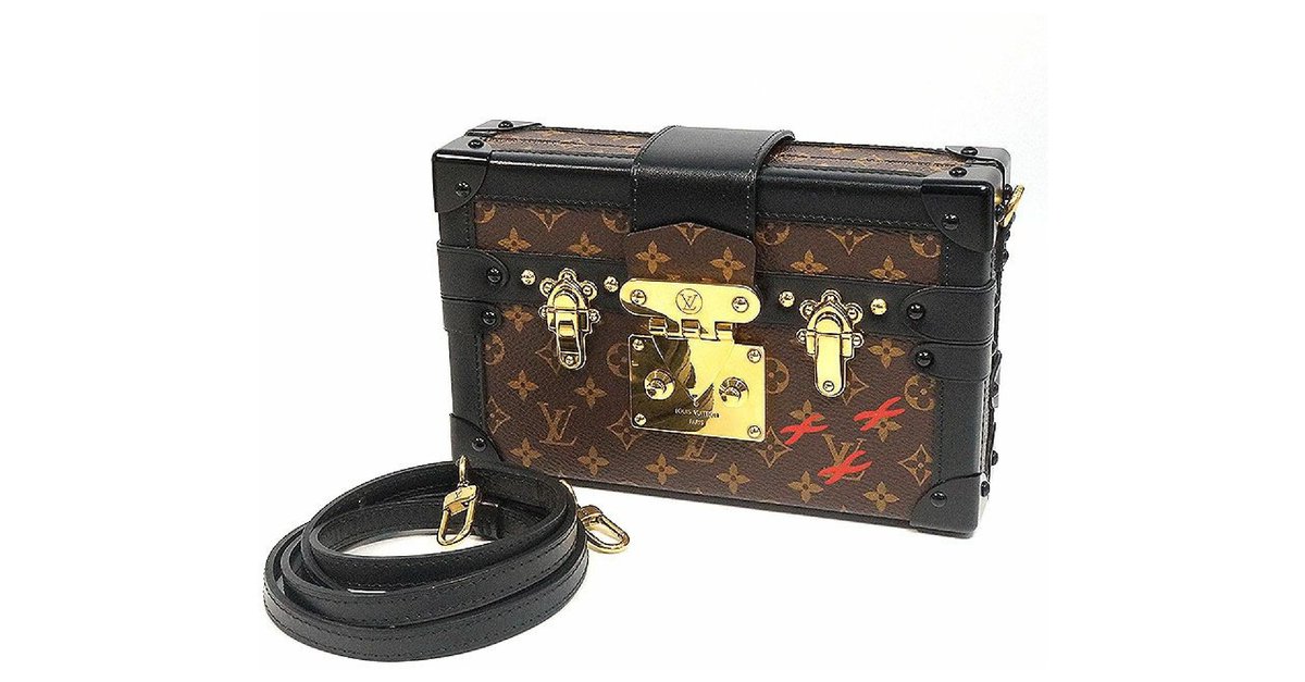 Louis Vuitton Petite Malle Mini trunk Womens shoulder bag M44199 Cloth  ref.233541 - Joli Closet