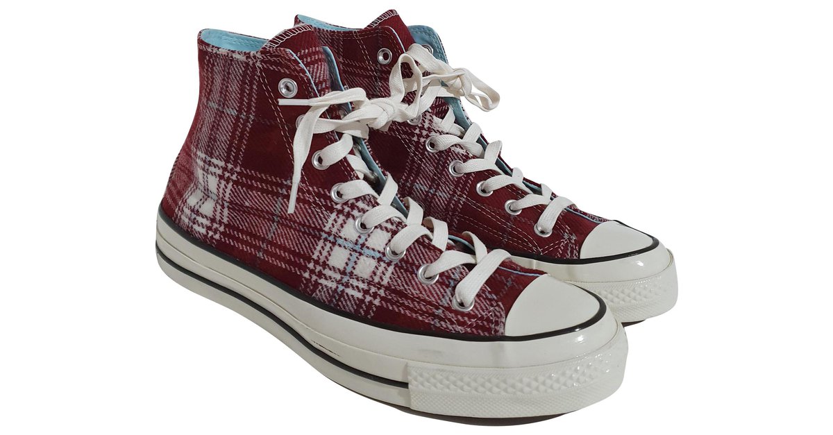 Converse ecossaise rouge sale