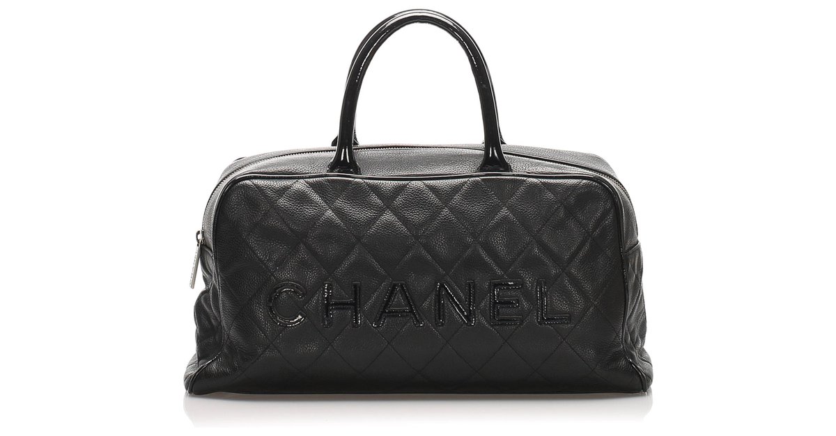 Chanel Matelasse Hand Boston Bag Caviar Black - THE PURSE AFFAIR