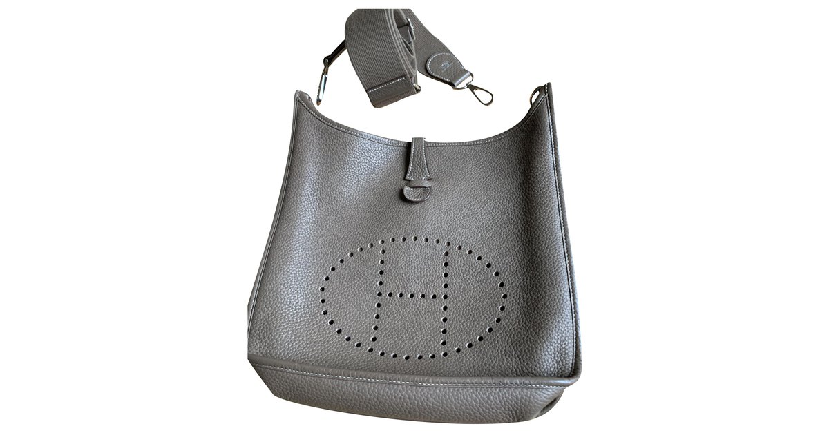 Hermes Evelyne III 29 Bag H056277CK12, Grey, One Size