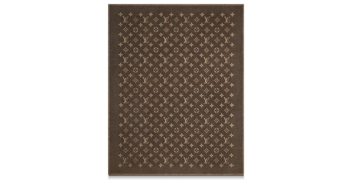 Louis Vuitton LV Neo Monogram Blanket New Brown Wool ref.236168 - Joli