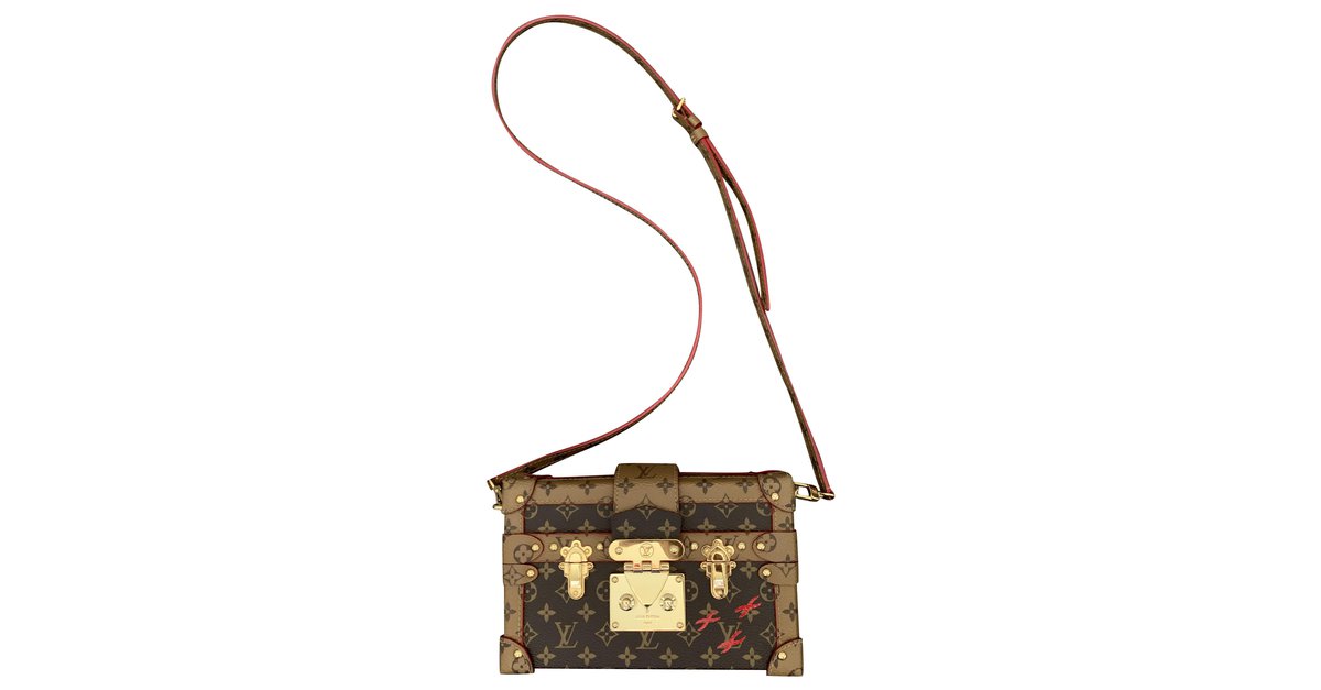Louis Vuitton Malle courrier cuir Brown Cloth ref.108837 - Joli Closet