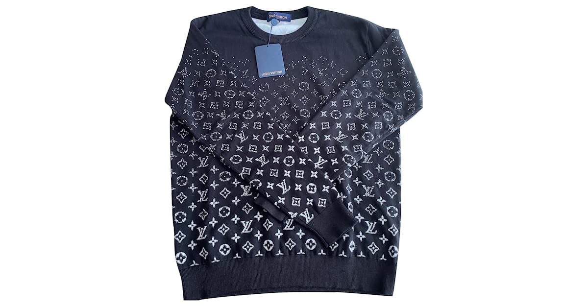 Knitwear & sweatshirt Louis Vuitton Black size 44 IT in Cotton - 6445862