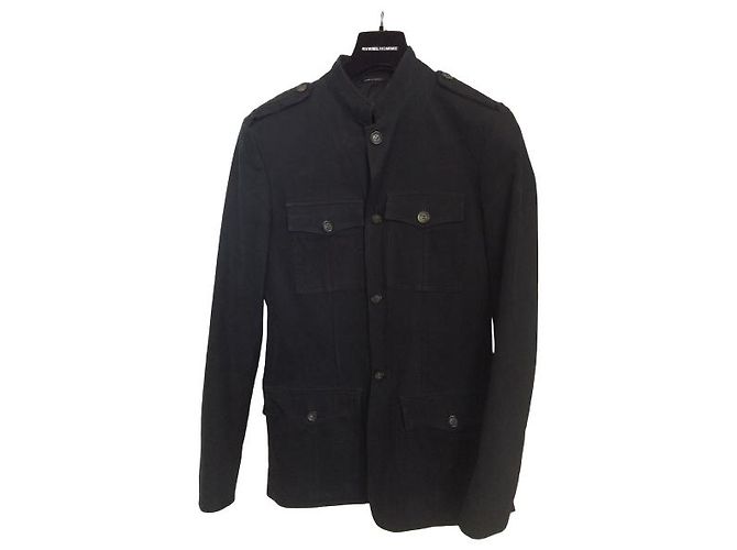 Veste Homme Sonia Rykiel - Taille 46, Noir, Coton - Occasion Très Bon état