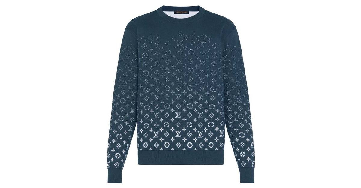 Louis Vuitton 2021 LV Monogram Pullover - Blue Sweaters, Clothing -  LOU783726