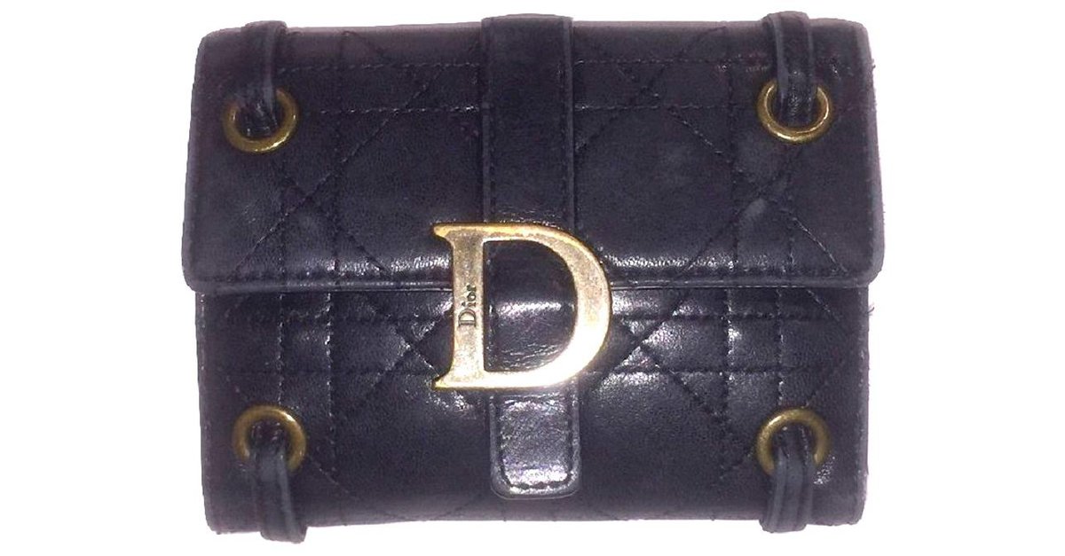 Dior cannage outlet wallet