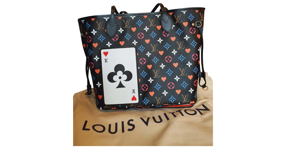 Neverfull cloth tote Louis Vuitton Black in Cloth - 31823008