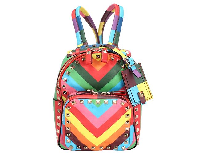 Valentino Multi Mini 1973 Rockstud Leather Backpack Multiple colors ...