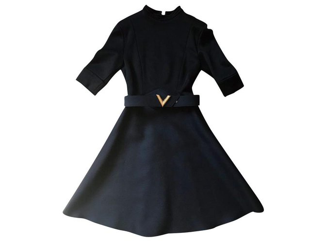 Louis Vuitton black bi-material dress Viscose ref.JC240997 (Sold) - Joli  Closet