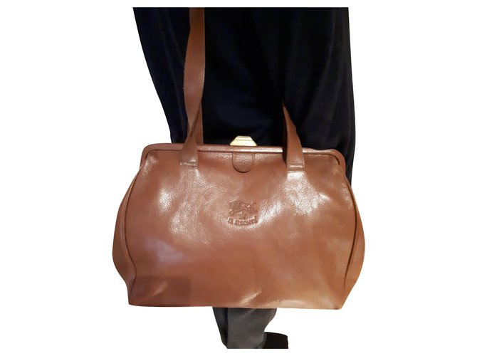 Il Bisonte Sacs à main Cuir Cognac Joli Closet