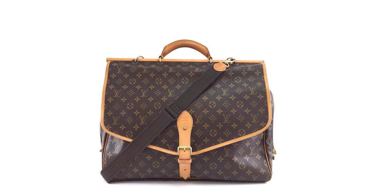 Louis Vuitton Sac Chasse Hunting Monogram Canvas Brown Leather ref.242145 -  Joli Closet