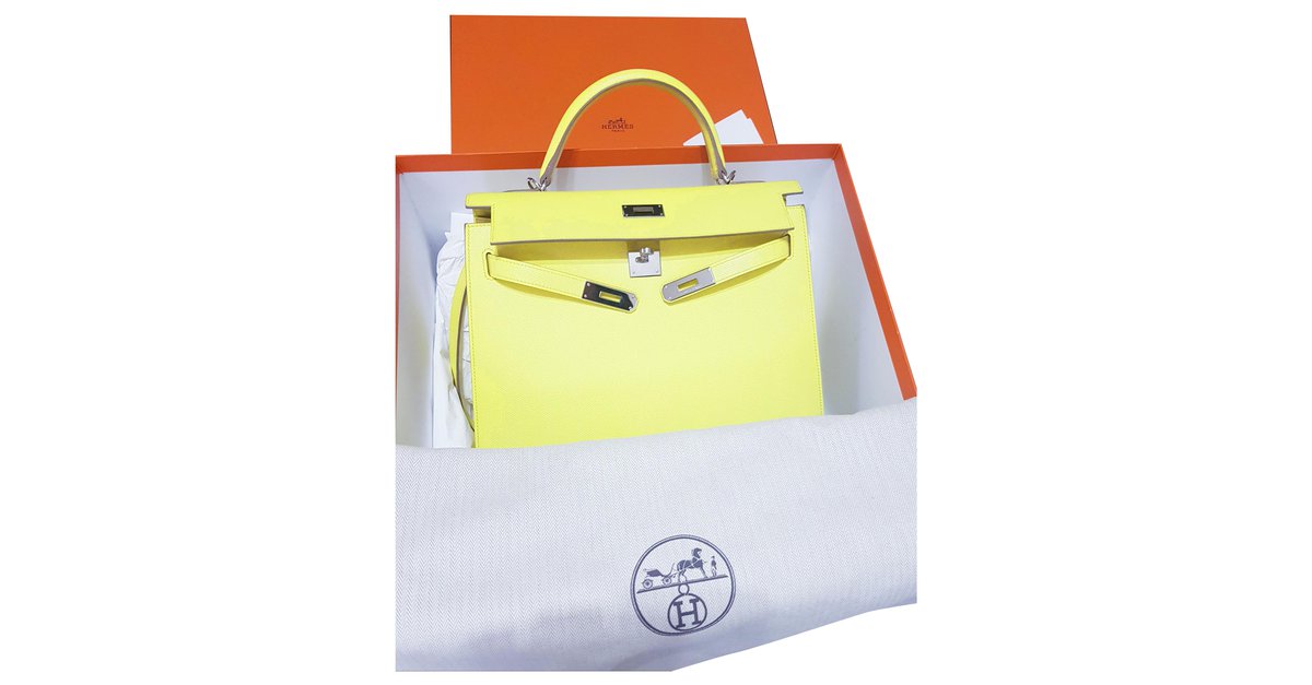 HERMES KELLY 32 EPSON LEMON, LIME