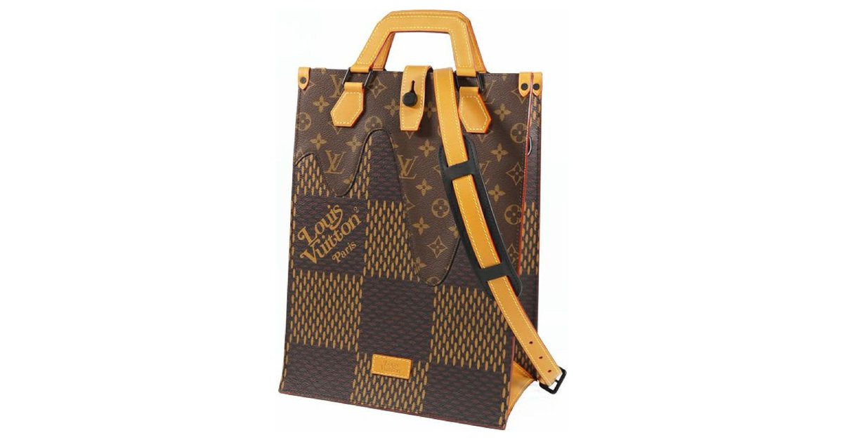 LOUIS VUITTON NIGO collaboration mini tote handbag N40355