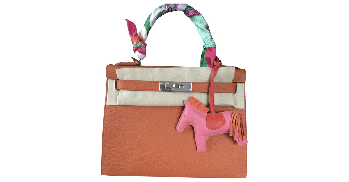 Hermes Kelly Sellier 28 Terre Battue Epsom Palladium Hardware