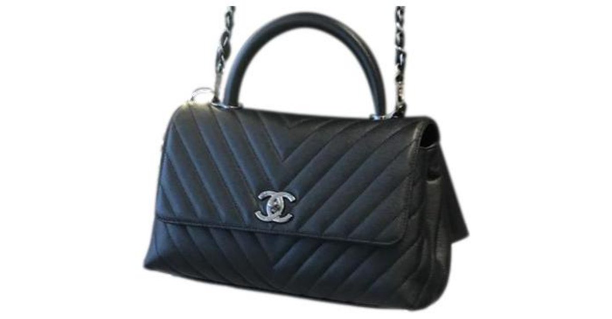 Chanel Coco handle Black Leather ref.249065 - Joli Closet