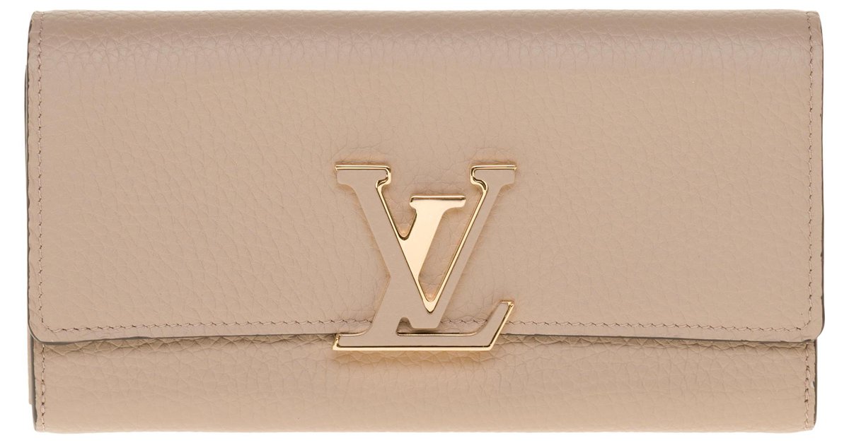 Authentic Louis Vuitton PEBBLE CAPUCINES Wallet, Taurillon Leather