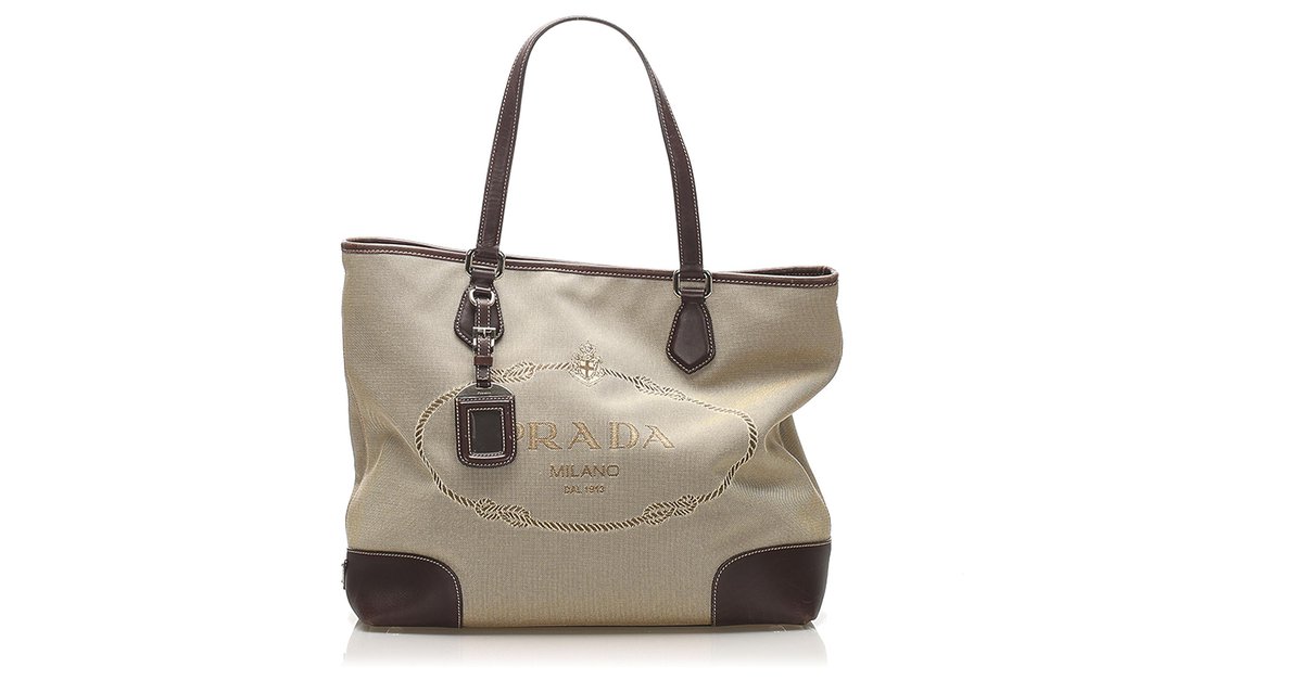 PRADA Hand Bag Nylon Brown Auth ep1073 ref.994813 - Joli Closet