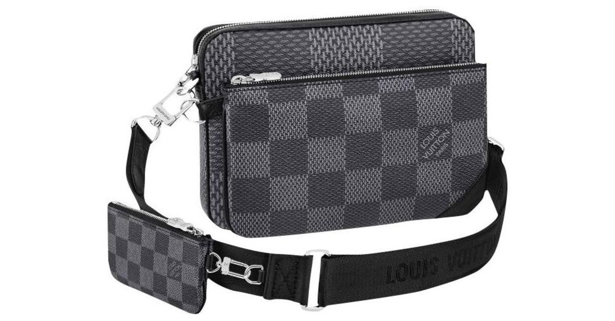 Louis Vuitton LV Trio Messenger black leather ref.877072 - Joli Closet