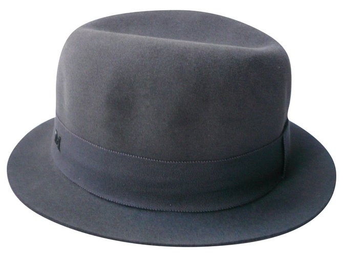 deep gray felt soft shell hat Grey Wool 