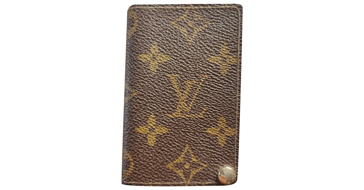 Louis Vuitton Porta tessere / foto Marrone Tela ref.252582 - Joli