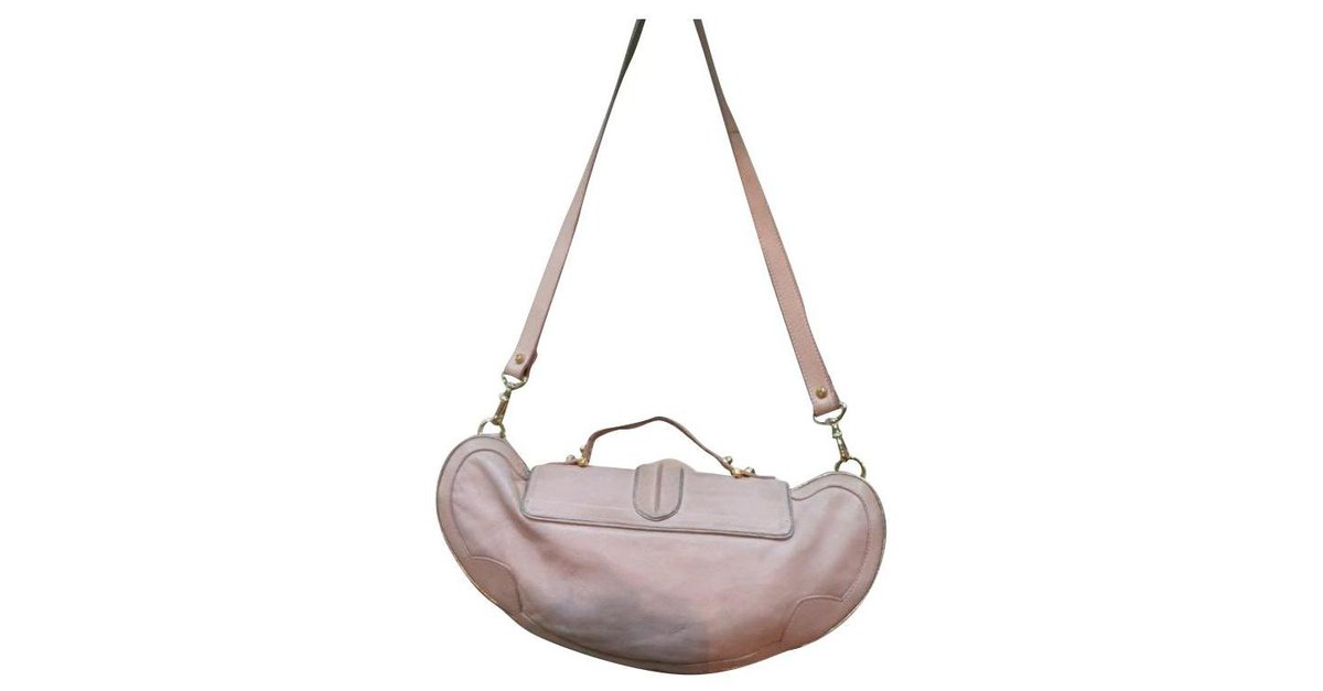 Fendi Mirror Clutch Cross body Vanity Bag Pink Leather ref.253563
