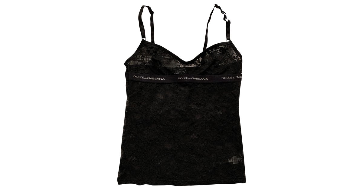 Dolce & Gabbana DG black lace top  - Joli Closet