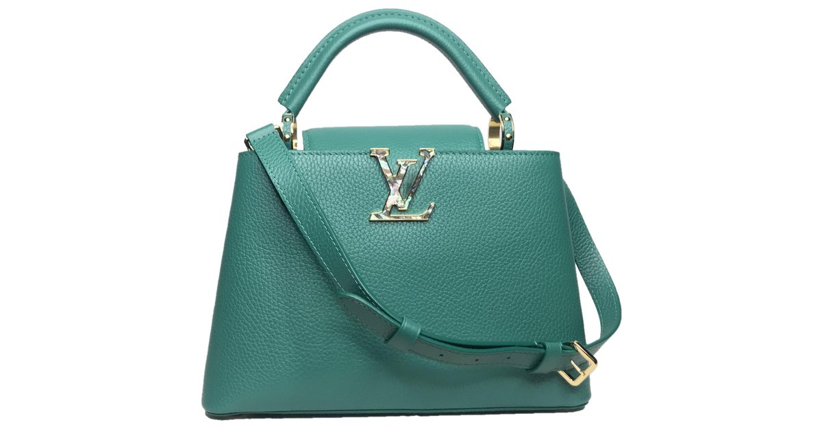 Louis Vuitton - Authenticated Capucines Handbag - Leather Green Plain for Women, Never Worn
