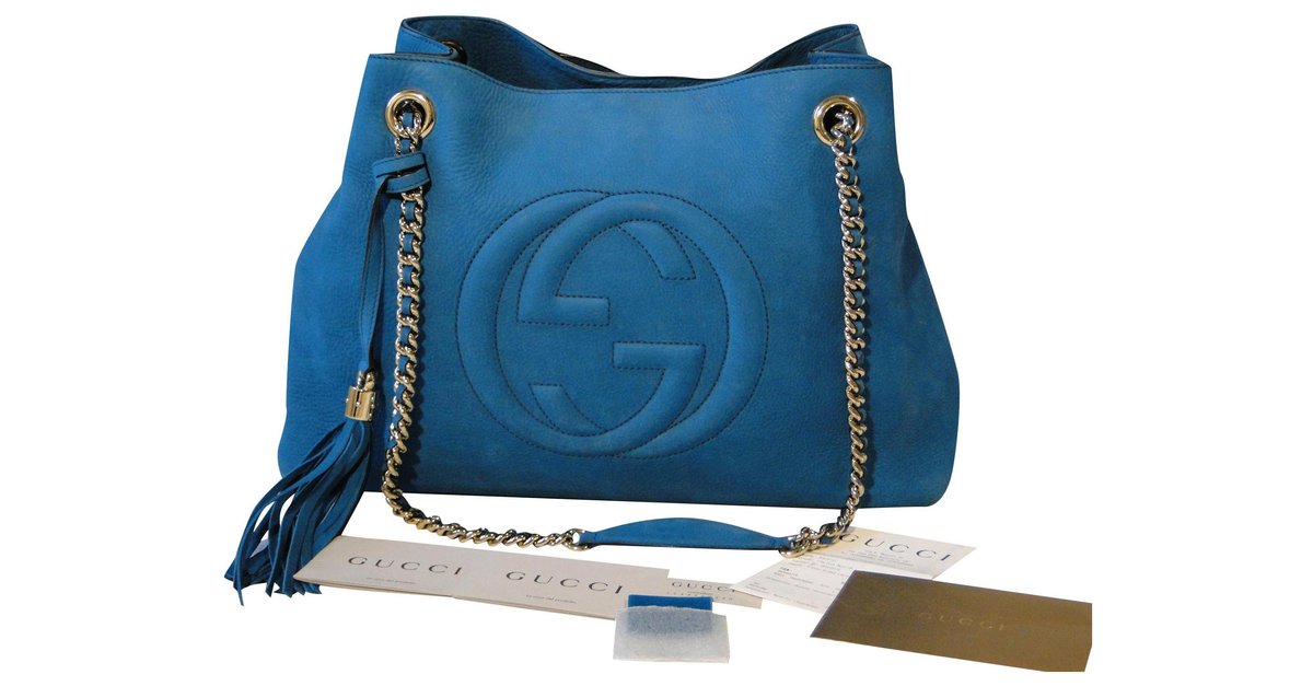 Soho blue suede bag + invoice ref.254678 - Closet