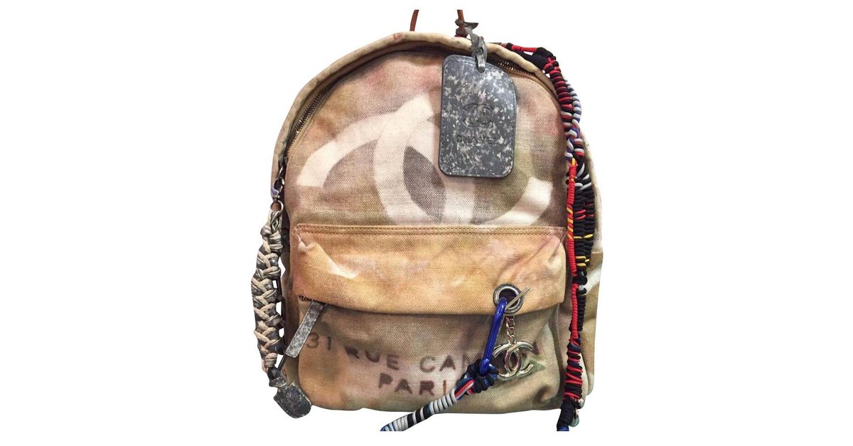 chanel graffiti backpack