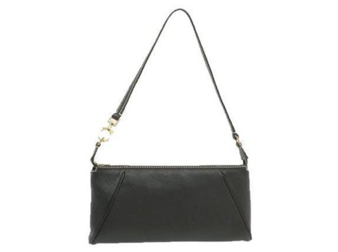Salvatore Ferragamo Clutch bag Black Leather ref.255786