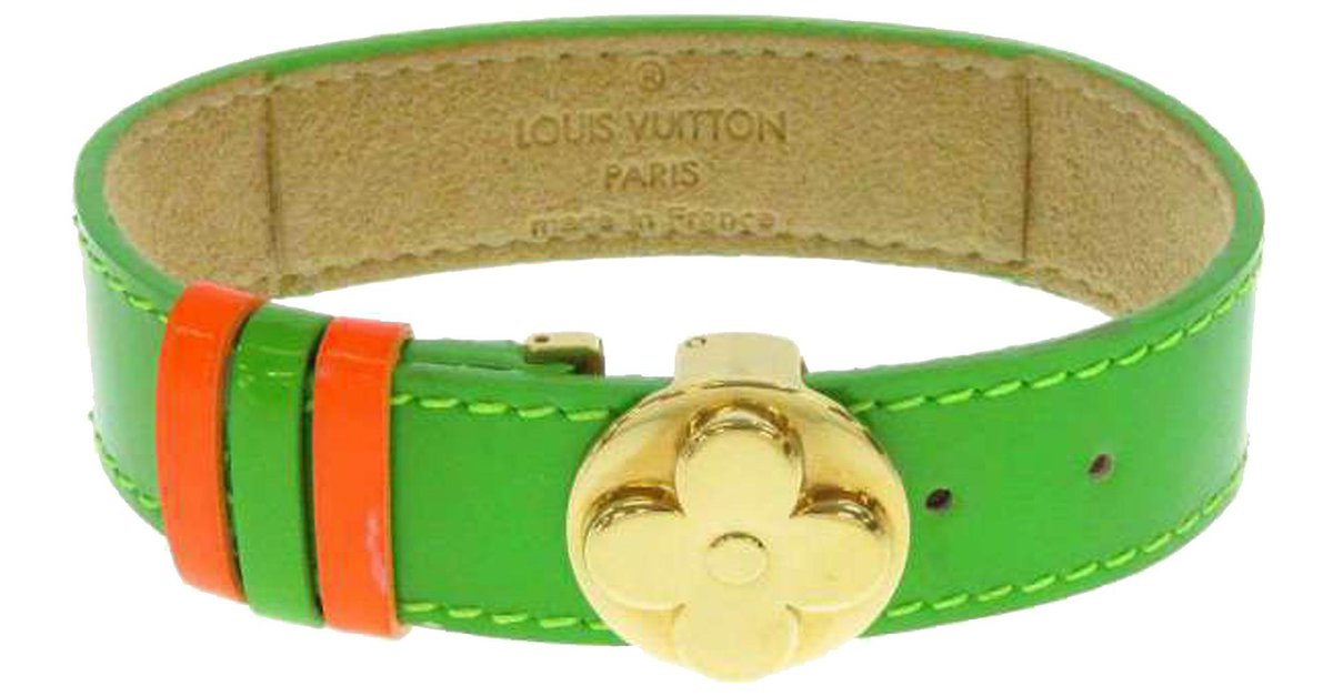 Louis Vuitton Orange Monogram Vernis Good Luck Bracelet Bangle