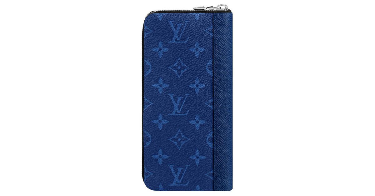 Zippy leather wallet Louis Vuitton Blue in Leather - 31328178