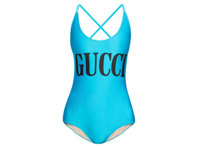 ワンピース水着 GUCCI LOGO SWIMSUIT GUCCI LOGO SWIMSUIT NEW Light blue Elastane Polyamide ref